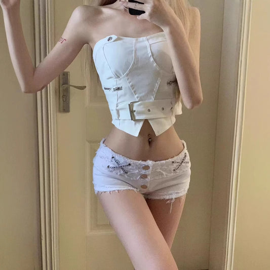 Stylish And Minimalist Womens Denim Shorts