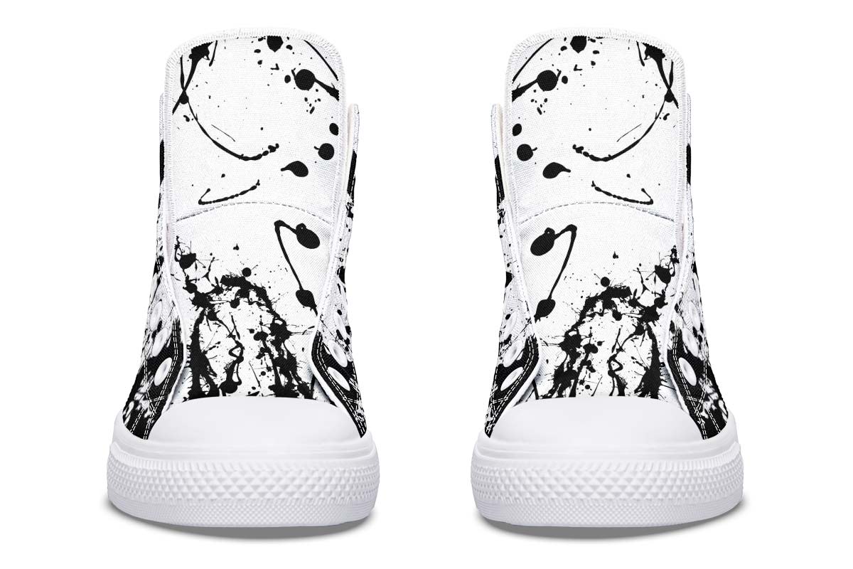 Printed Couple High-top Canvas Shoes