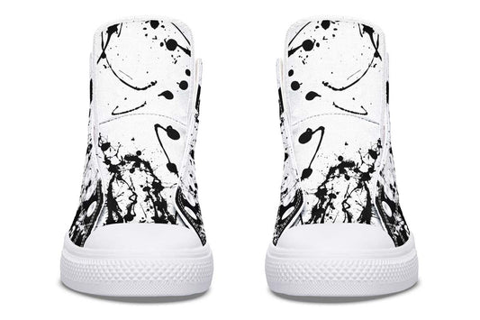 Printed Couple High-top Canvas Shoes