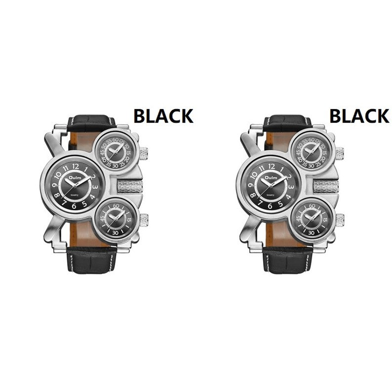 OULM ou Lei foreign trade dual-movement genuine leather men's watch outdoor sports thermometer compass quartz watch wholesale