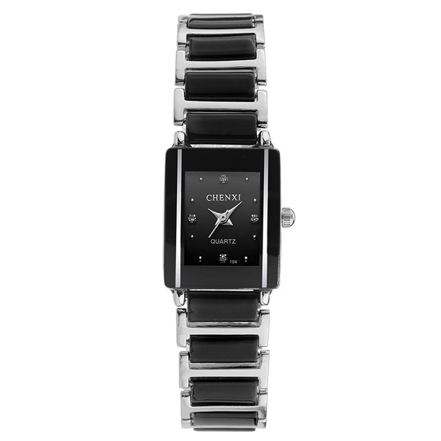 Couple's Square Diamond Set Quartz Watch