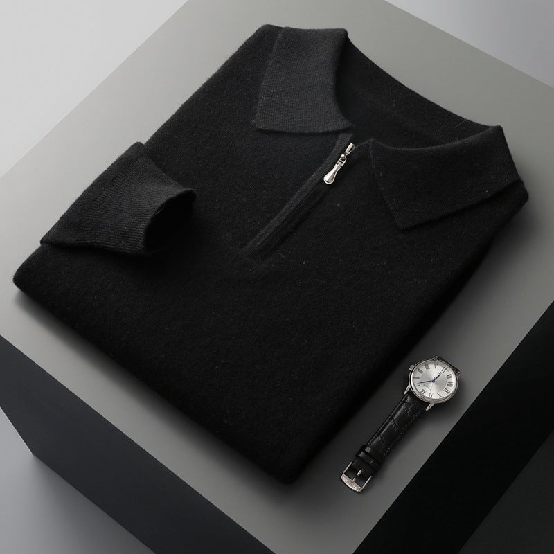 Half Turtleneck Zipper Thickening Sweater