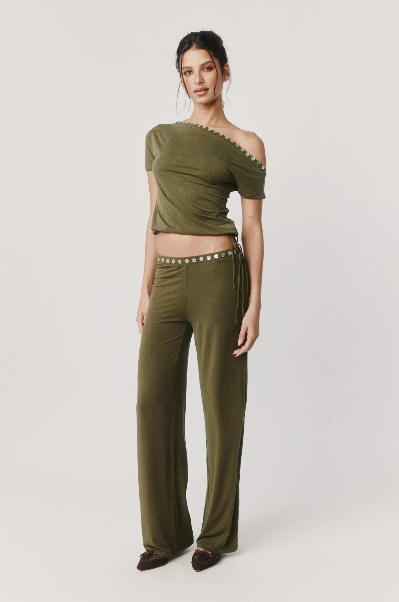 Women's Fashionable Winter Solid-Colored Casual Set