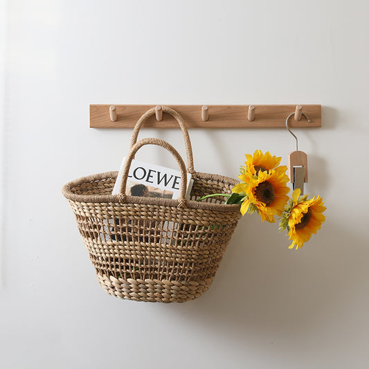 New Ladies French Vintage Straw Hand Basket Bag