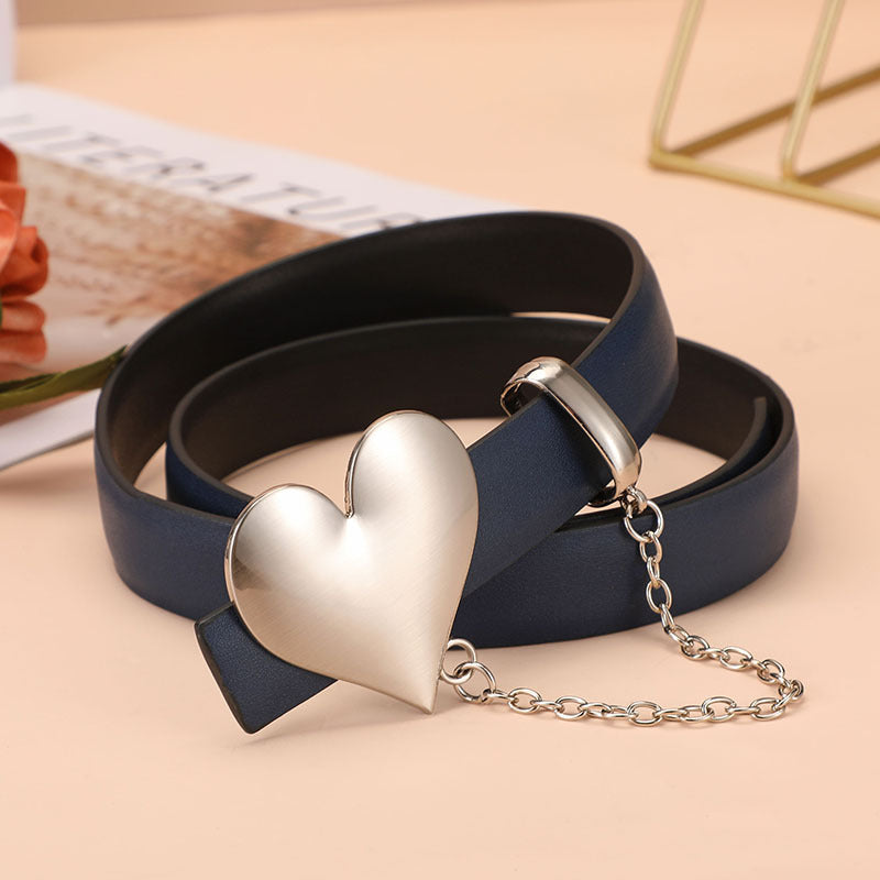 Women's Simple All Match Smooth Buckle Belt