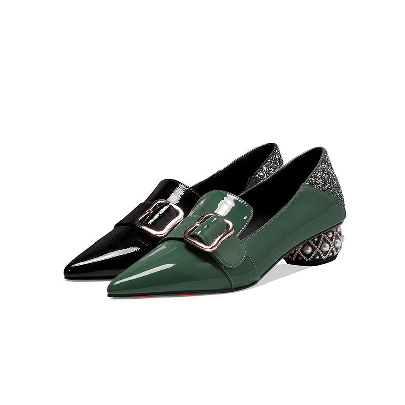 Women's Leather Plus Size Grete Mid-Heel Women's Shoes