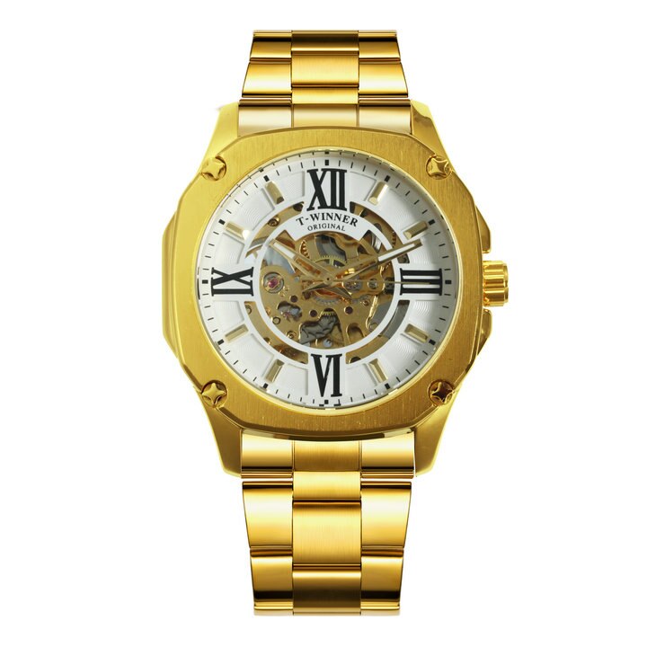 Fashion hollow men's mechanical watch