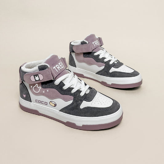 Fashion Personlighed Søde Kvinde High Top Sko