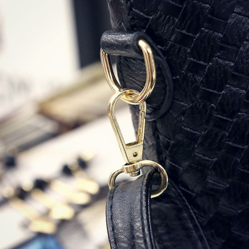 Lady bag spring European female bag leather braided composite bag three piece shoulder diagonal handbag