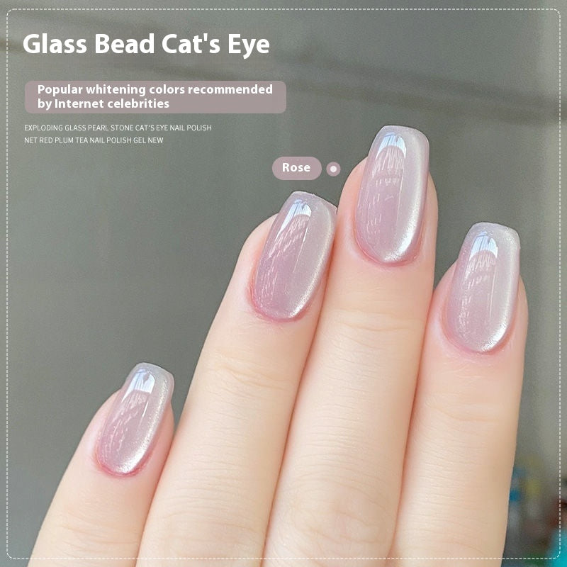 New Micro Glass Bead Crystal Cat's Eye Gel Nail Polish