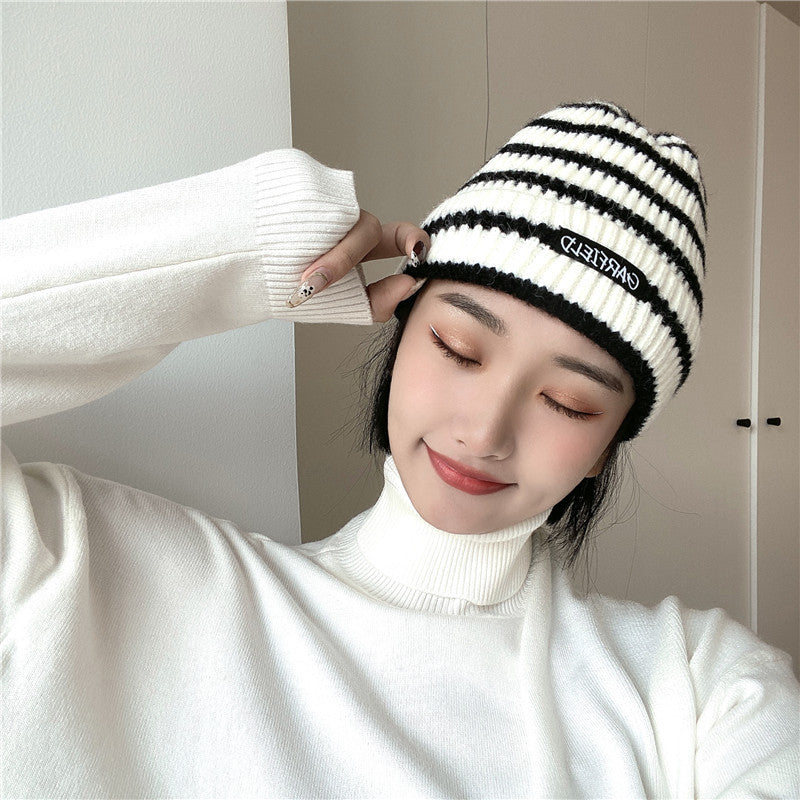 Women's  Knitted Hat Korean Version In Autumn And Winter