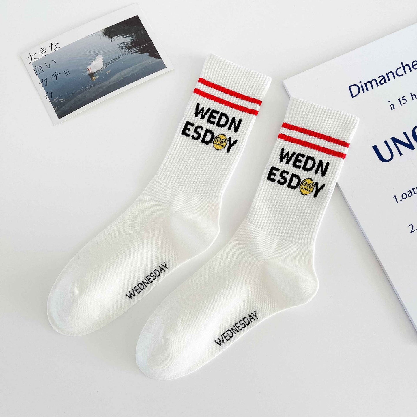 Ins Tide College Style Long Tube Sports Socks Outer Wear