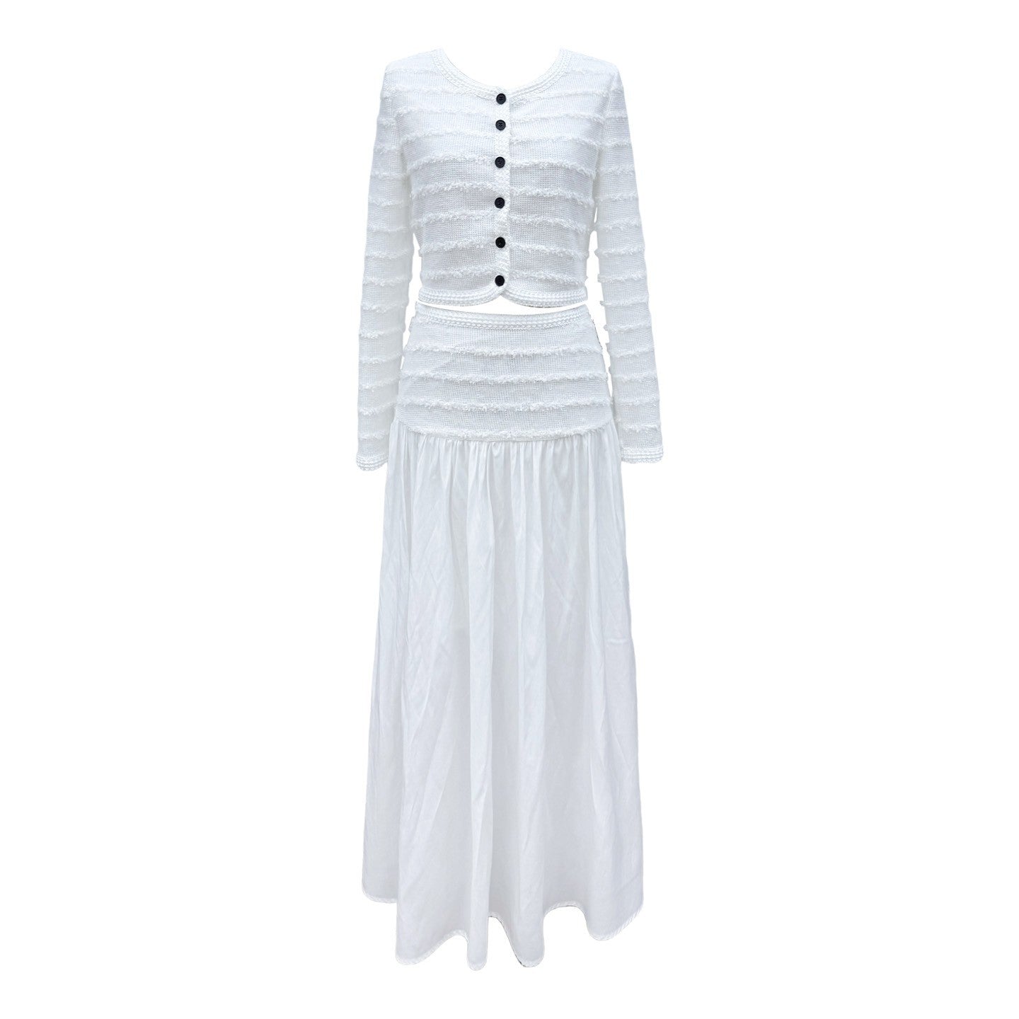 Fashion High-end Waist-cinching Long Dress Set For Women