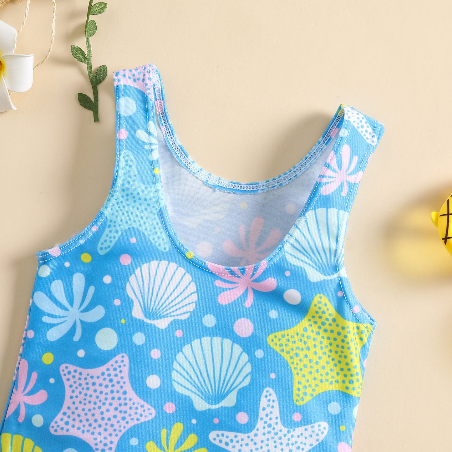Women's Shell-printed One-piece Swimsuit For Hot Springs And Beaches