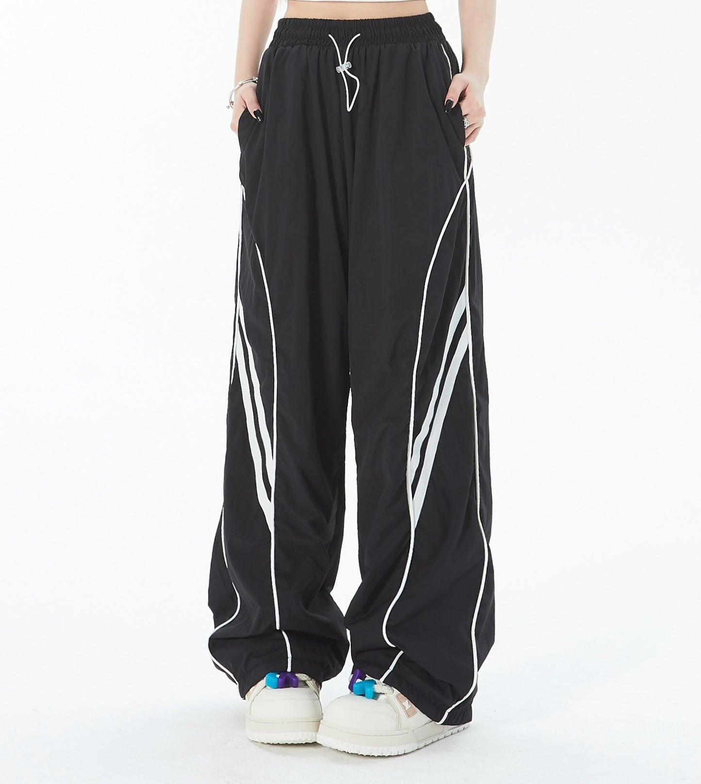 High Street Drape Drawstring Sports Pants, Unique And Unique To The Niche Pants
