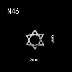 Hollow Hexagon Metal Nail Art Decorations