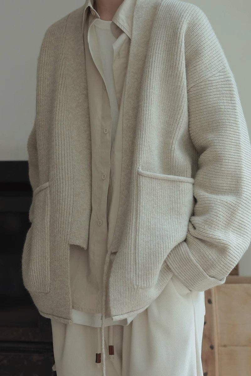 High-grade Niche Lace-up Sweater Coat New Chinese Lace-up Knitted Cardigan