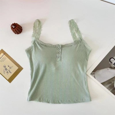 Women's Sweet Lace Solid Color Camisole