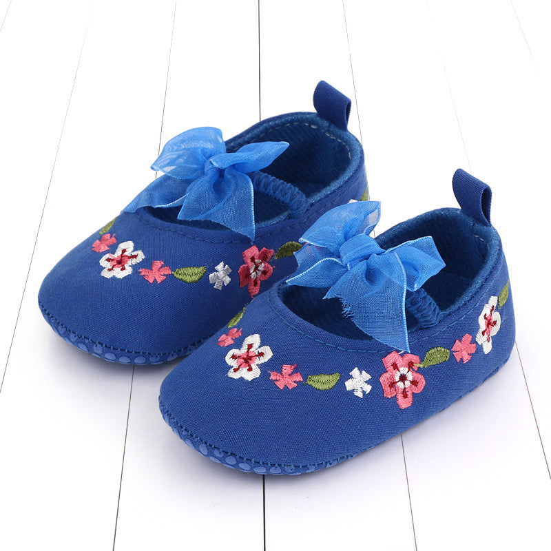 Embroidered Baby's Shoes Elastic Band Toddler Shoes