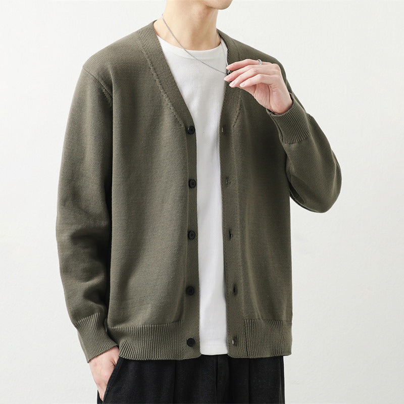 V-hals Sweater Efterår Vinter Varm Strikket Overtøj