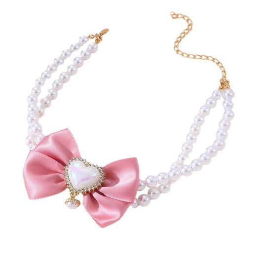 Cute Heart Shape Princess Style Pet Necklace