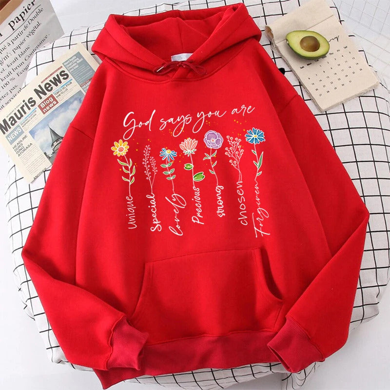 Fashion Funny Flower God Says You Are Unique Special Print