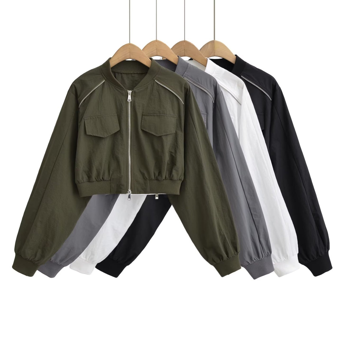Short American-style Vintage Workwear Jacket