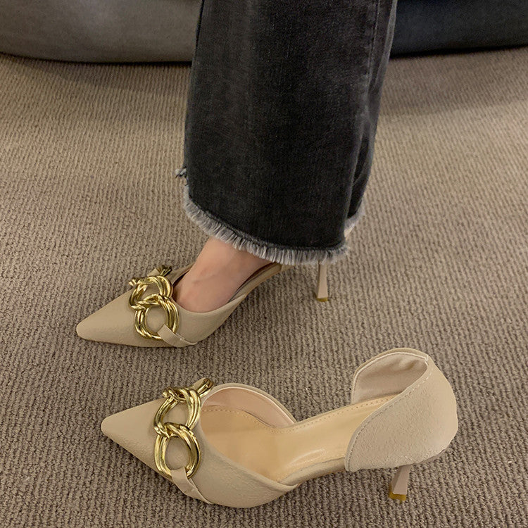 Women's Fashion French Pointed Fine Heeled High Heels