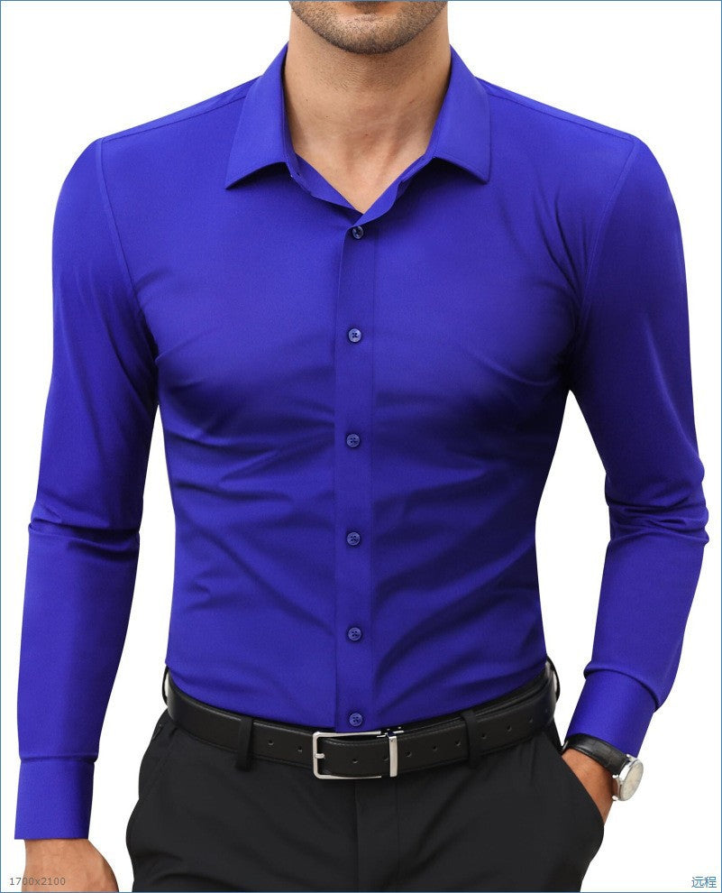 Stretch White Button-Down Mens Plus-Size Shirt Business Best-Selling Amazon Shirt