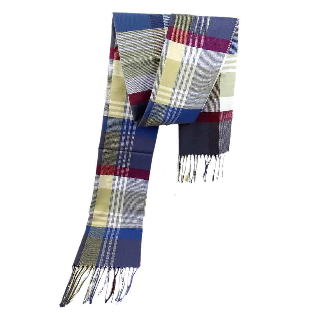 Men's Versatile Reversible Checkered Shawl Scarf