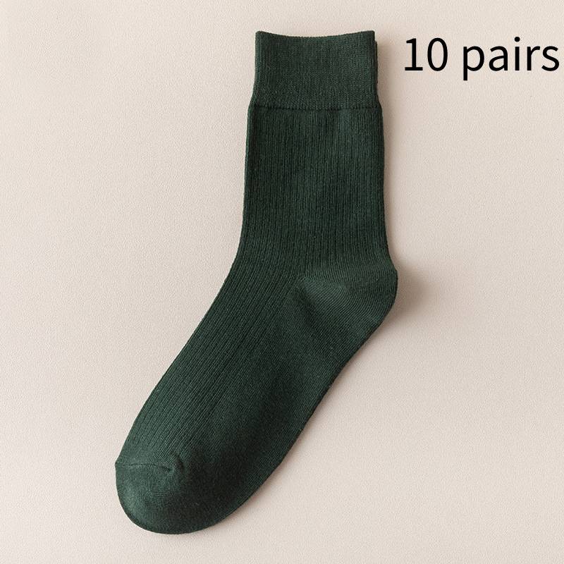 Solid Color Vertical Stripe Deodorant Business Stockings