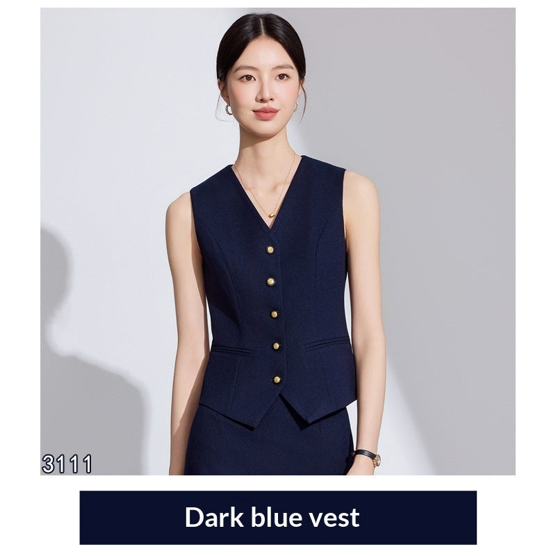 Sleeveless Vest Set With Wide-leg Pants