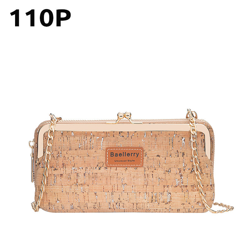 Women's Fashion Cross Section Print Multifunctional Zipper Shoulder Crossbody Bag