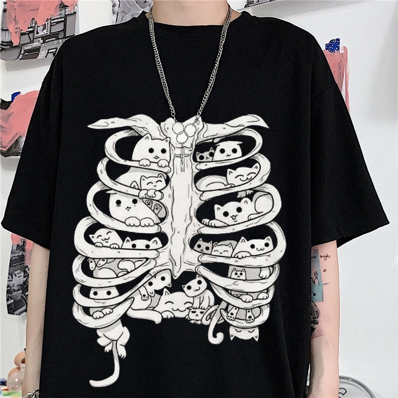 Printed Women's T-shirt Casual Short Sleeve Cool Girl Top