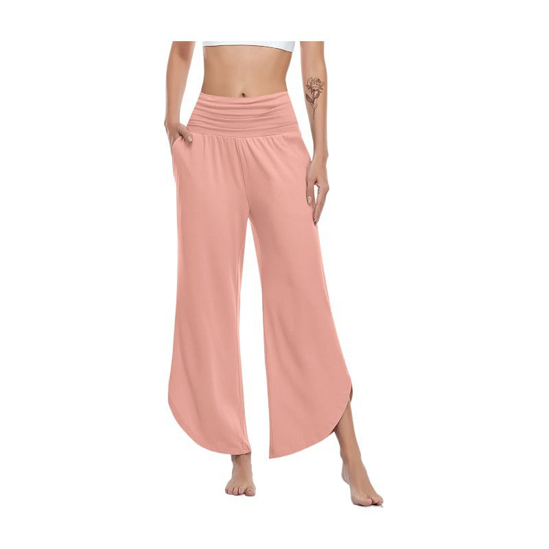 Women's High Waist Loose And Irregular Wide Leg Pants