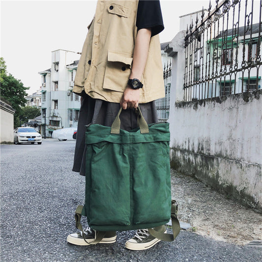 Lazy Style Canvas Art Large-capacity Backpack Women