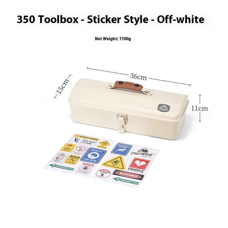 Outdoor Camping Toolbox With Stickers Sundries Storage Box