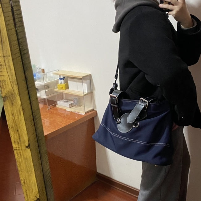 Dark Blue Large Capacity Versatile Crossbody Bag
