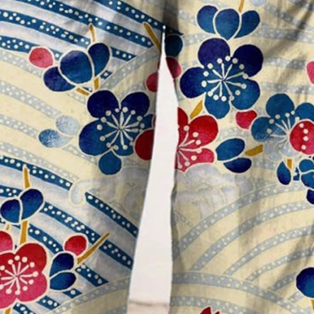 Casual Loose Drawstring Printed Pants For Women