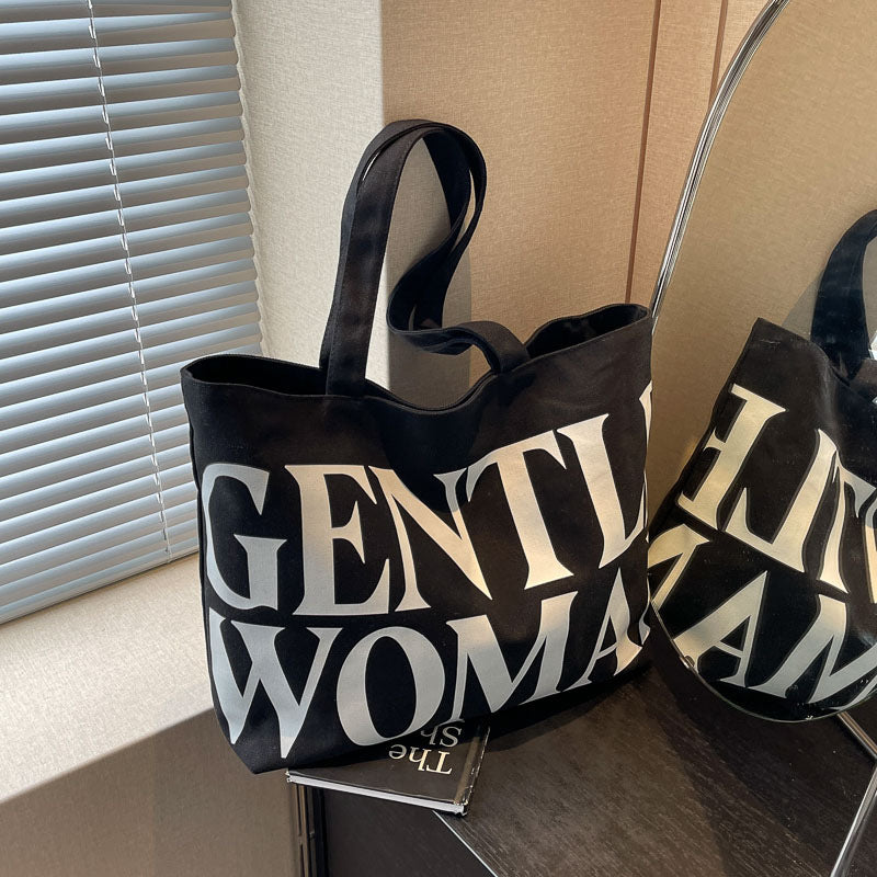 Letter Printing Simple Portable Shoulder Bag