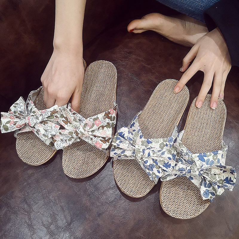 Bow Sweet Non-slip Home Floor Sandals And Slippers