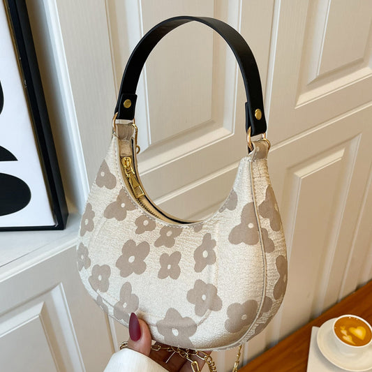 Moderne jacquard håndtaske med retro-temperament