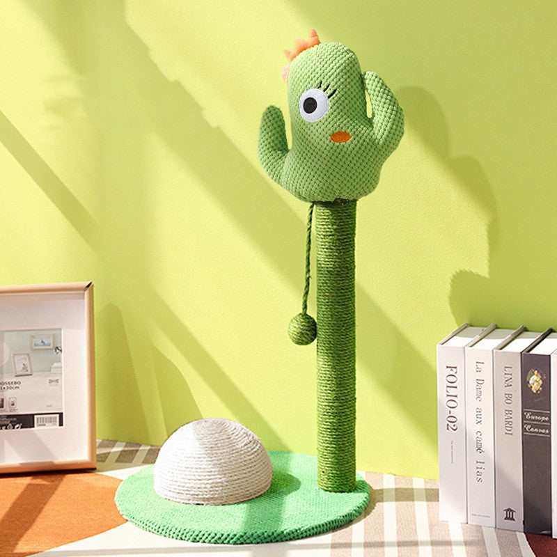 Klatrestativ til katte i kaktus-design med sisal-hampesøjle til kloslibning