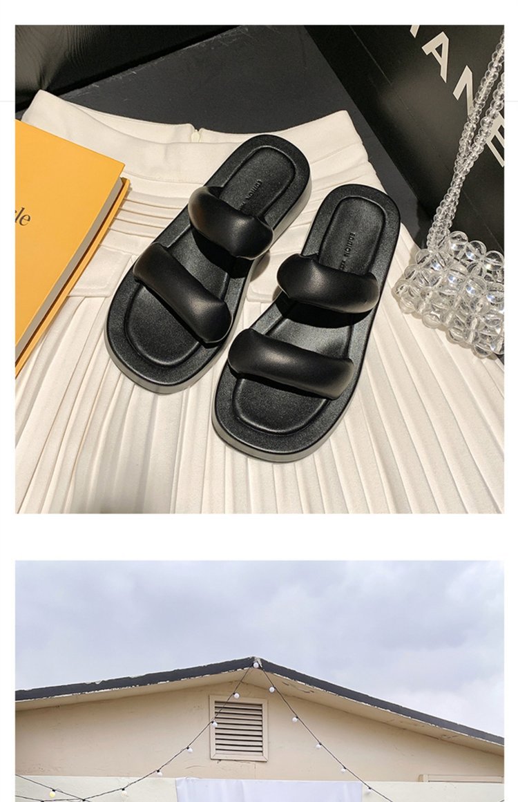 Tide Muffin Thick Bottom Girl Heart Fairy Flip-flops