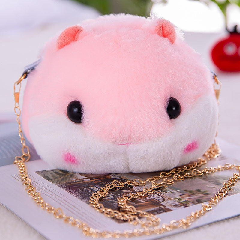 Hamster Backpack Plush One-shoulder Diagonal Chain Bag Children's Bag
