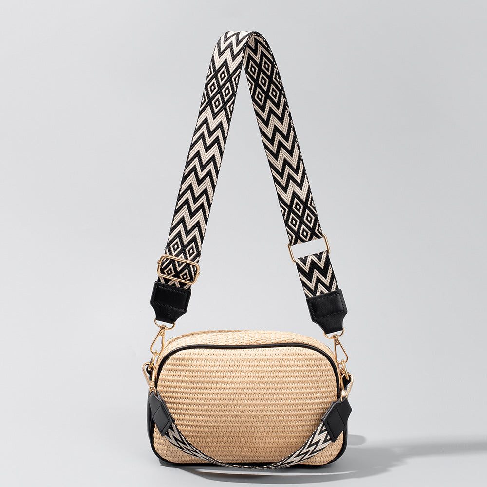 One-shoulder Commuter Special-interest Design High Sense Straw Woven Bag