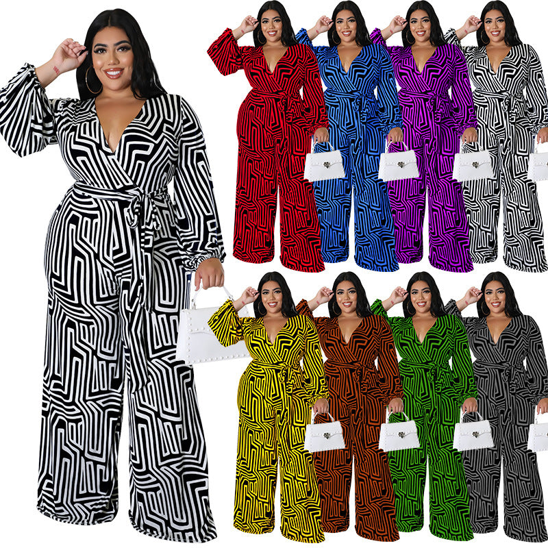 Womens Long-Sleeve Jumpsuit With Straight-Leg Pants