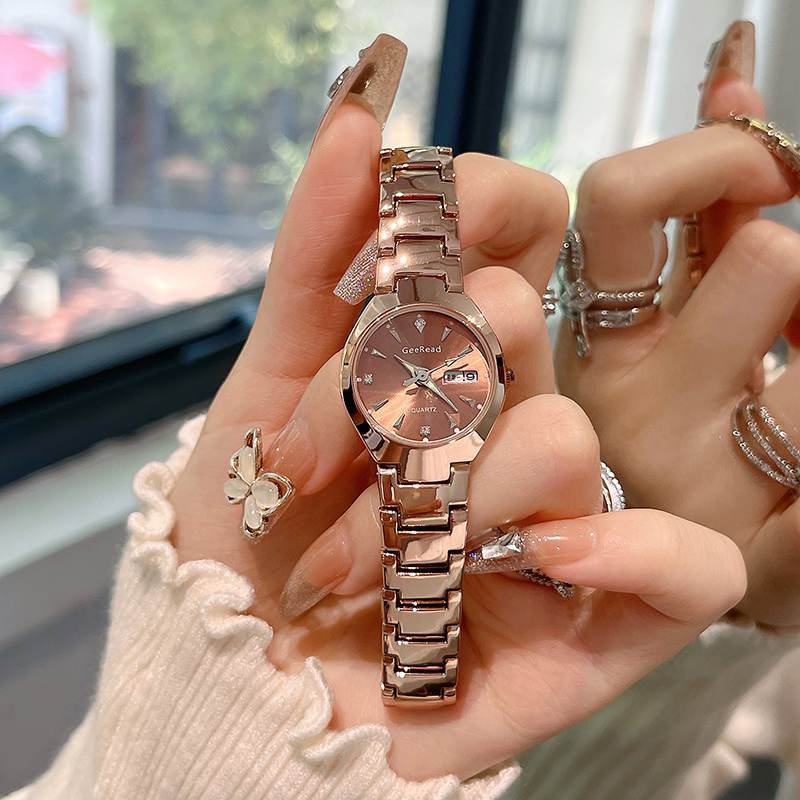 Womens Versatile Waterproof Luminous Niche-Style Quartz Watch With Calendar