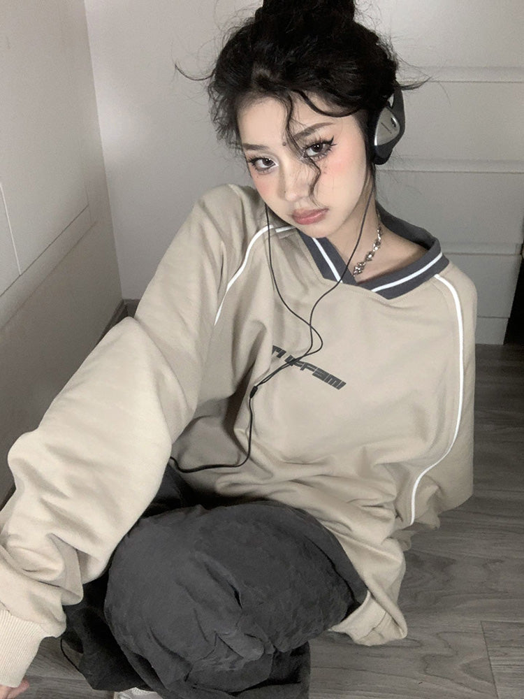 Women's Early Autumn New Retro Design Cotton Sweater