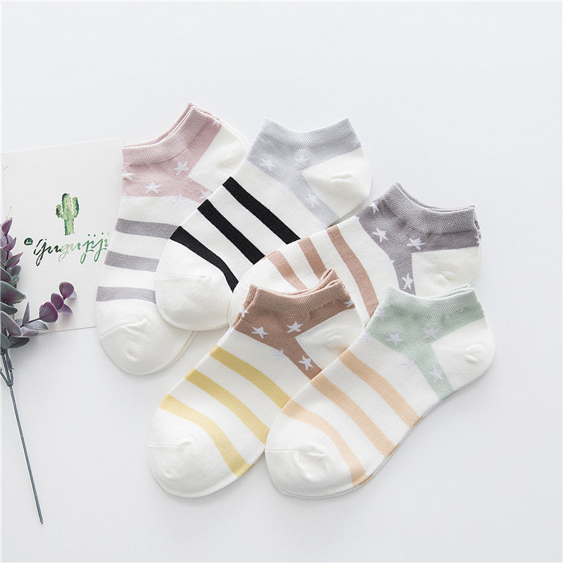 Short Cartoon Cat Head Spring And Summer Sweet Cotton Socks